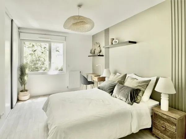Chambre contemporaine de 15 m² à louer en coliving