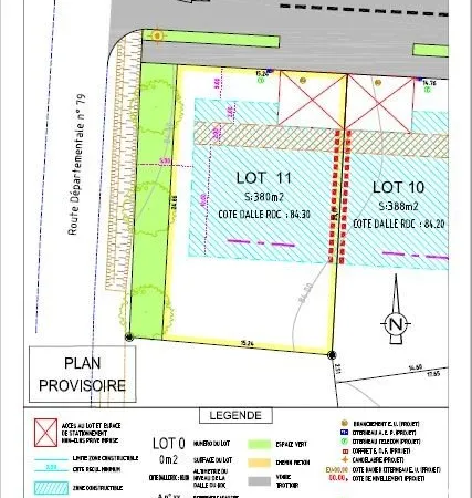 Terrain 380 m²