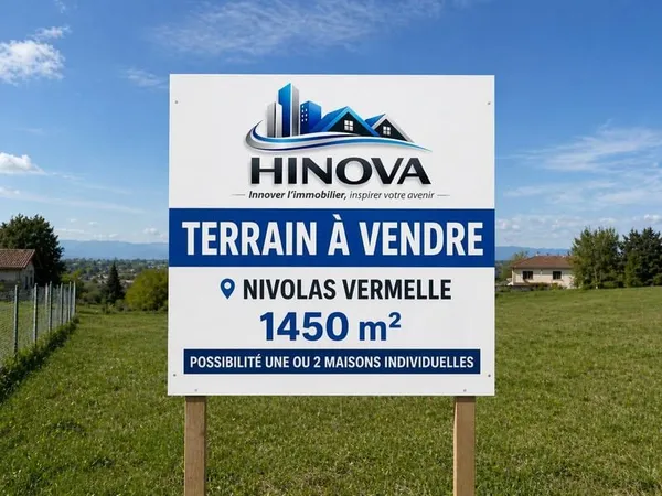 Terrain à vendre 1 450 m2 - Viabilisé situé à Nivolas-Vermel