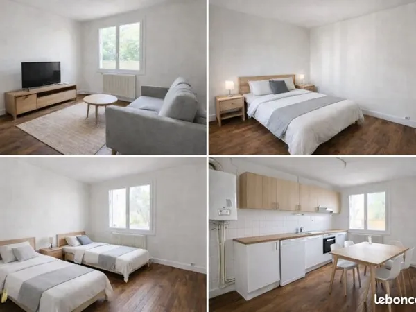 🏡 T3 meublé 80 m² - Entièrement rénové - Lumineux - Châteauroux
