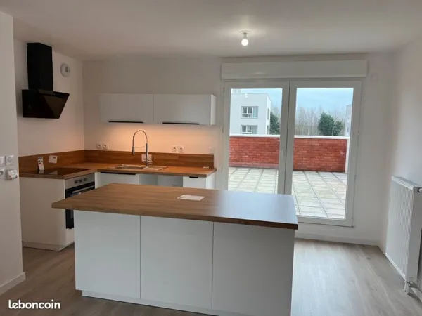 Uplex T3 neuf 61 m² + terrasse 31 m² - Métro à pied - Lille Lomme