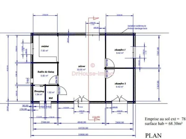 Terrain 1920 m²