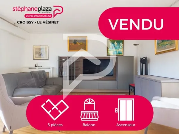 Appartement familiale 5 pièces, 109m2 quartier République, Le Vésinet