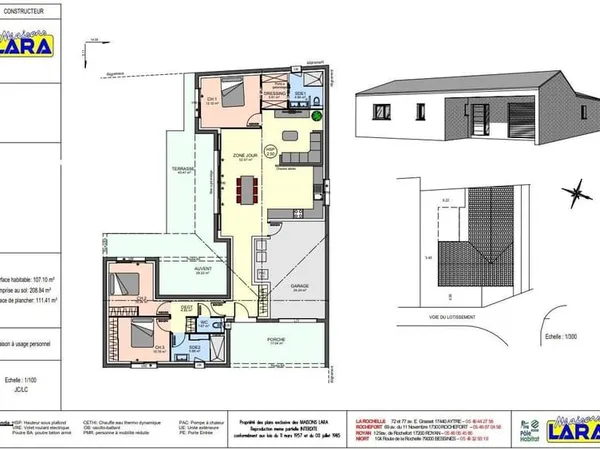 Projet de construction d'une maison 107 m² avec terrain à SAINT-ROGATIEN (17)