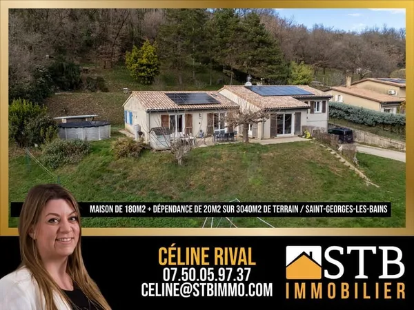Maison individuelle de 180m2 et dépendance de 20m2 sur terrain