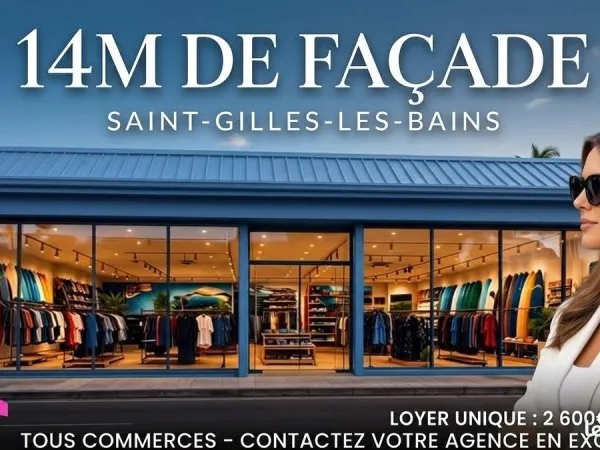 Boutique 200 m² SAINT GILLES LES BAINS