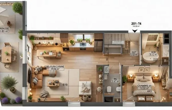 Appartement Divonne Les Bains 4 pièce(s) 93 m2