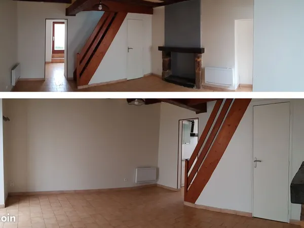 Maison de bourg T2 bis avec bureau 44m2 habitables / 55 m2 utiles