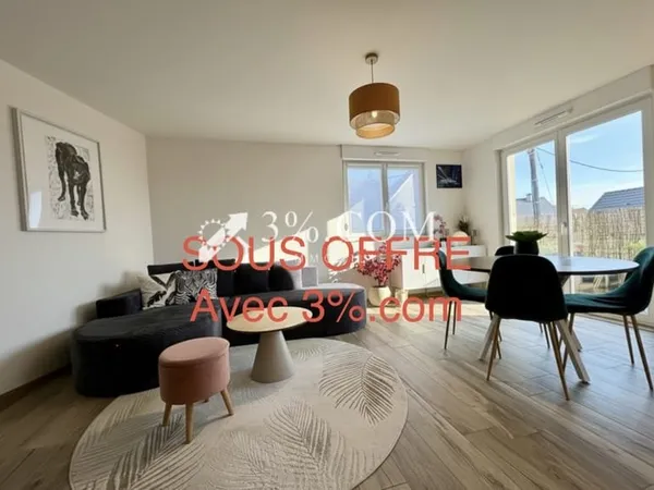 3%.COM - EXCLUSIVITÉ à NORDHEIM - Appartement 3 pièces de 75 m2, 1 terrasse, 1 cave et 1 garage