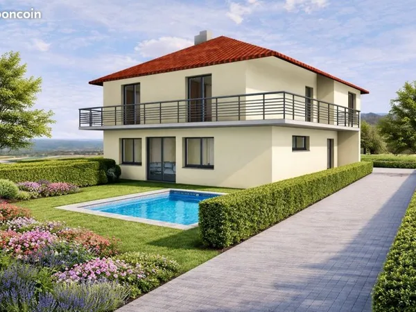 Duplex en plateau avec grand jardin et piscine