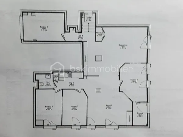 Bureaux 6 pièces 116 m²