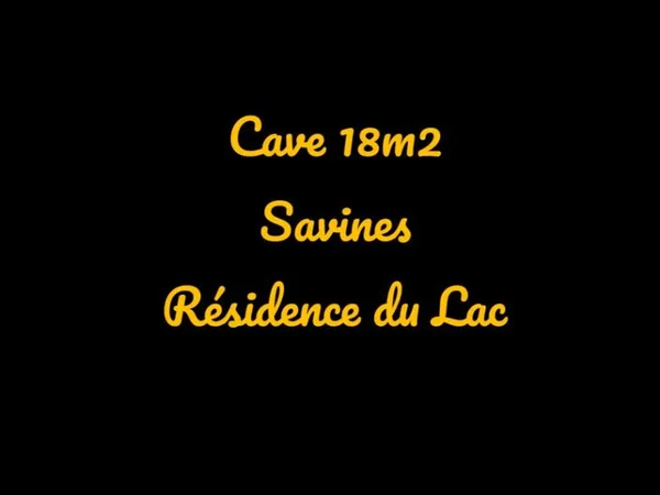 Grande cave - 18m2