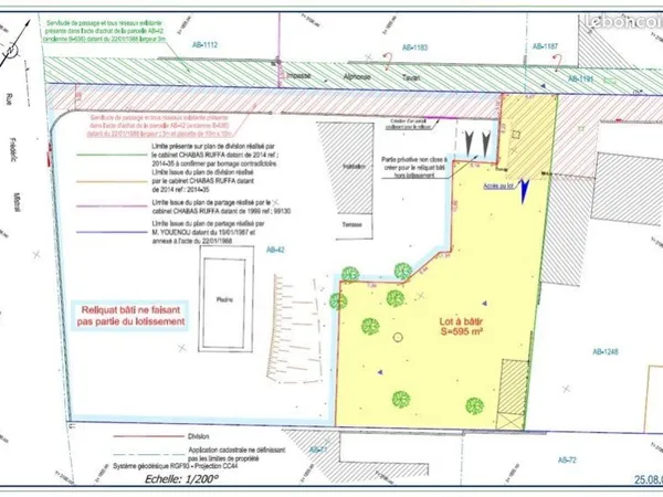 Terrain à bâtir 595 m² - Libre constructeur - Jonquerettes (84450)