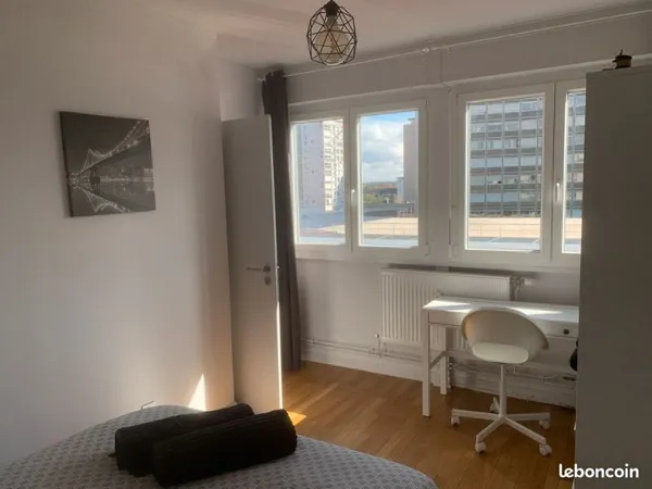 Colocation - Chambre meublée lumineuse- Mulhouse Porte Jeune
