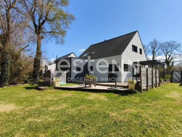Superbe maison en bois contemporaine - 138 m² - Treffléan - Grand jardin