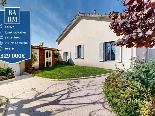 Maison Vente Gagny 5p 92m² 329000€