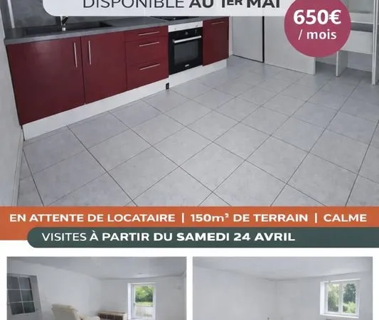 Maison à louer avec jardin - Disponible début mai