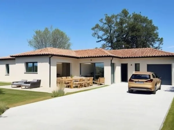 "Maison à Tournon-sur-Rhône 4 pièces - 155000 € + Terrain 99000 € - Total 254000 €" - VISUEL NON CON
