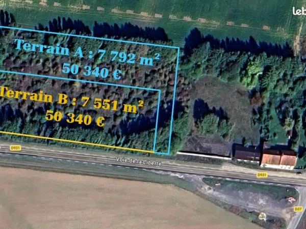 Terrains à vendre 7 792m² - Prosnes (51400) - Lieu-dit « Ferme de Constantine » - 20mn de Reims
