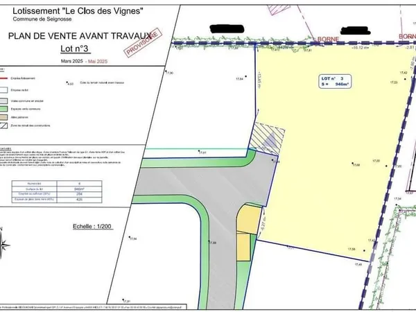 Terrain 946 m²