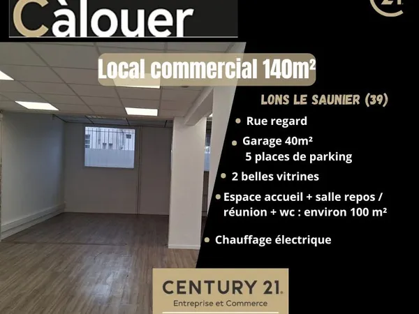 Local commercial 140 m² LONS LE SAUNIER