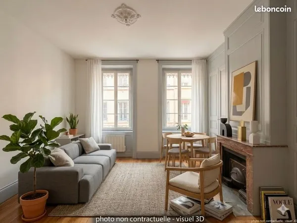 T2 Brotteaux-Massena 53m2 - À Rénover