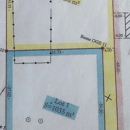 Terrain de 1236,00 m² BON ENCONTRE (47)