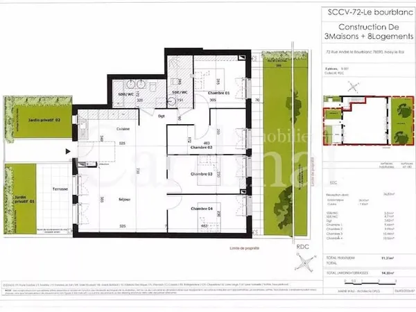 Appartement 5 pièces 91 m²
