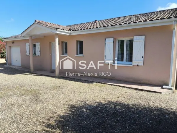 Maison plain-pied 91m², terrain 2501m²