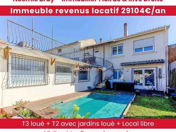 Immeuble de rapport avec local commercial. Revenus locatifs 29 103 € /an