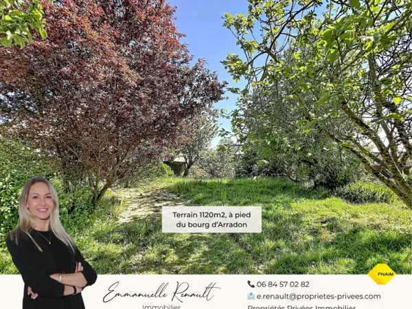 Arradon, à pied du bourg · Terrain d'exception de 1120 m² · Rare opportunité · Division possible
