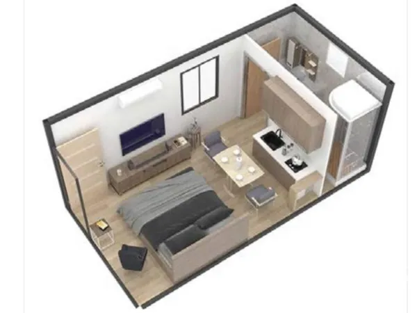 Studio 1 pièce 17 m²