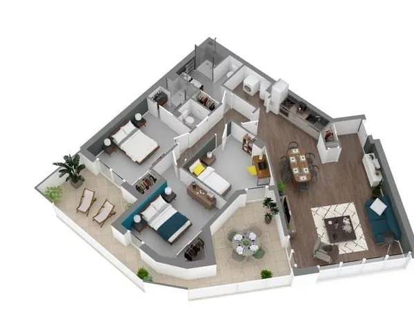 Appartement 4 pièces 92 m²