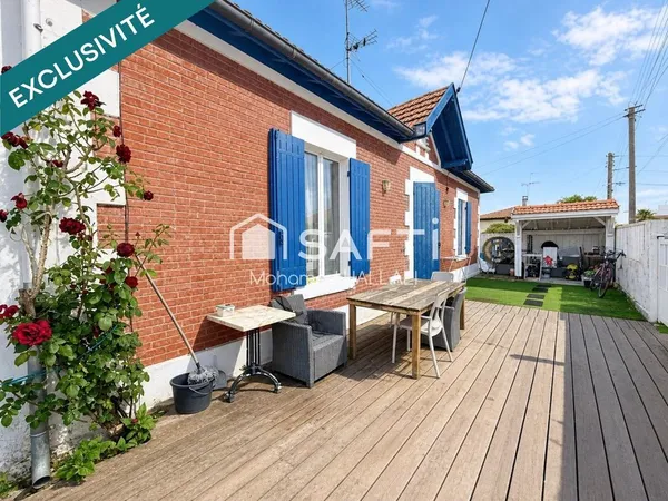 Maison arcachonnaise rénovée, centre ville, 93 m²