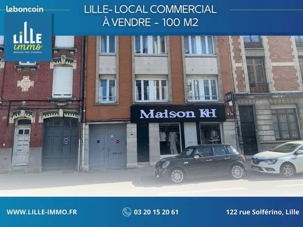 Murs commerciaux 100 m² LILLE