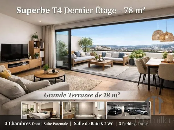 Appartement 4 pièces 78 m²