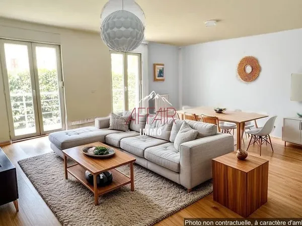 Appartement T4 avec jardin, dans maison composée de 3 logeme