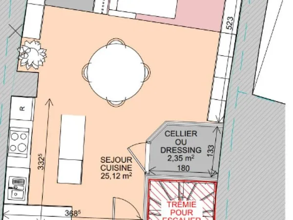 Plateau de 48m2 avec terrasse privative de 20m2, centre Lamb