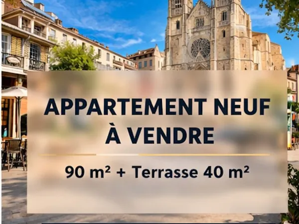 Vente : Dax centre - Appartement neuf 90 m² + terrasse 40 m²