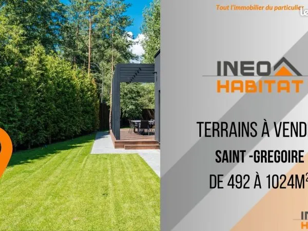 Terrain 492 m² SAINT GREGOIRE