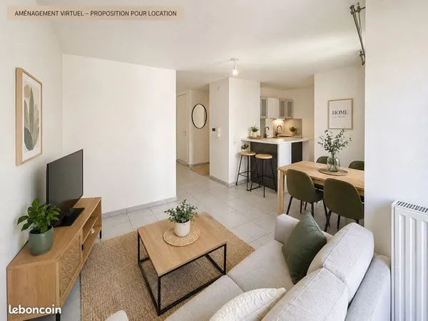 Appartement 31 m2 studio immeuble récent au calme pied tramway avec parking
