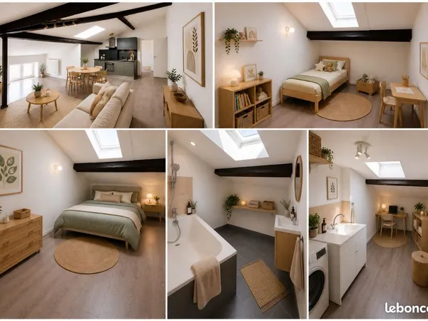 Appartement T3 Bis - Non meublé - 46 m² habitables (80 m² au sol) 46 m² habitables (80 m² au sol)