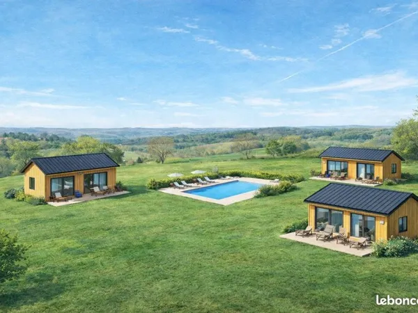 Terrain constructible 6574 m² - Vue campagne - Projet 3 maisons possible - Hautefort