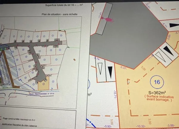 Terrain en individuel 362 m²