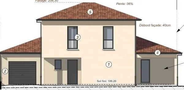 Maison neuve de 114m2 Lot 9 à Guereins