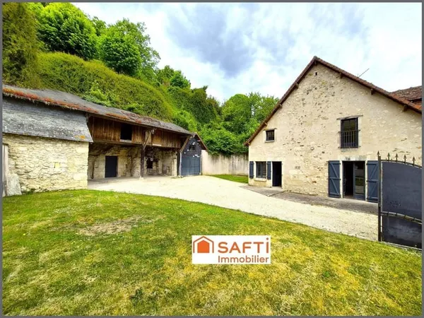 MAISON 2ch + Jardin + Dépendances + Troglo