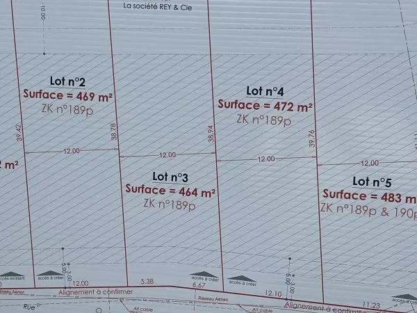 Terrain 472 m²