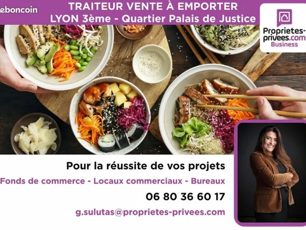 Fonds de commerce restaurant, traiteur 80 m²