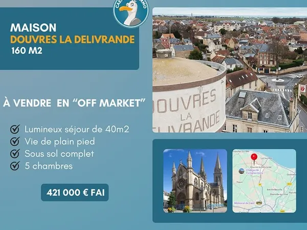 EXCLUSIVITE - CAEN NORD - Maison 5 chambres aves sous sol complet
