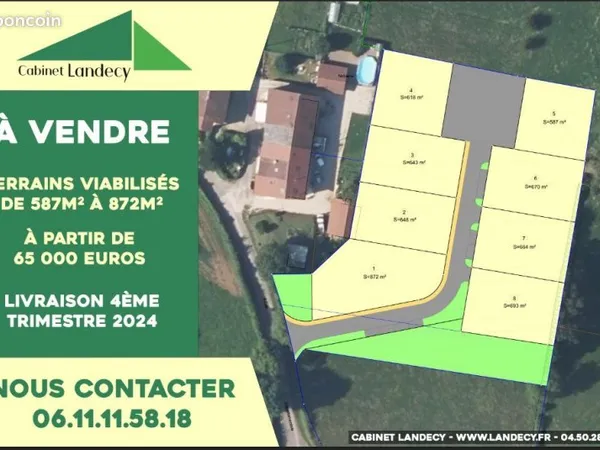 Terrain 618 m² Villereversure